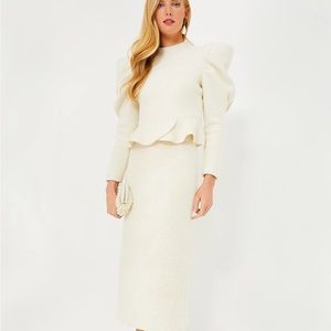 Tuckernuck hyacinth house Pia peplum set size M